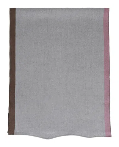 Pre-owned D'estree Women's  Pierre Wool Scarf In Grey In Gray