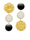 D'estree Sonia Daisy Double Stone Earrings In Multi