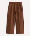 D'estree Destree Women's Yoshitomo Cappuccino Silk-blend Trousers In Brown