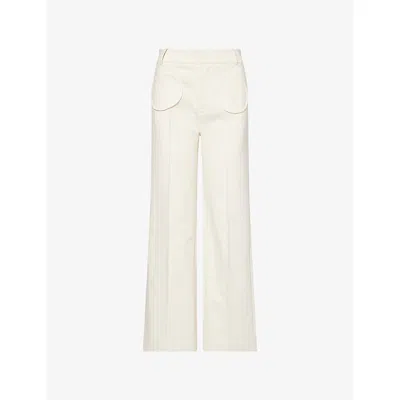 D'estree Womens Ecru Olafur High-waist Denim Jeans In Sand