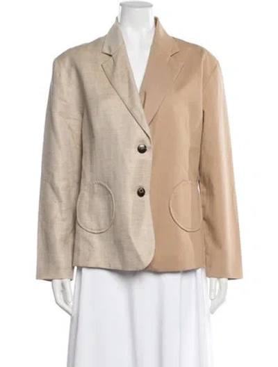 Pre-owned D'estree Wool Blazer In Neutrals