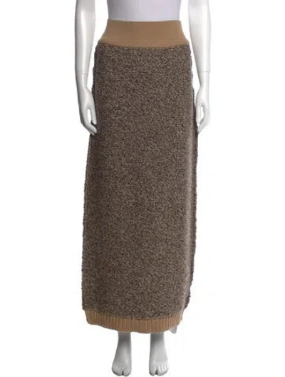 Pre-owned D'estree Wool Midi Length Skirt W/ Tags In Brown