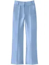 D'estree Yoshi Pressed-crease Trousers In Blue
