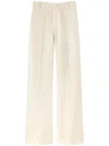D'estree Yoshismart Jacquard Cropped Trousers In Neutrals