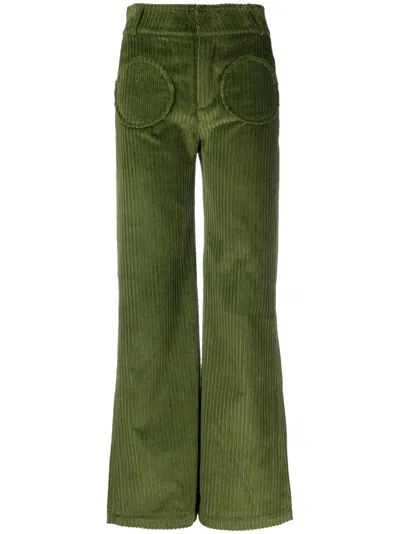 D'estree Hose Aus Samtcord In Green