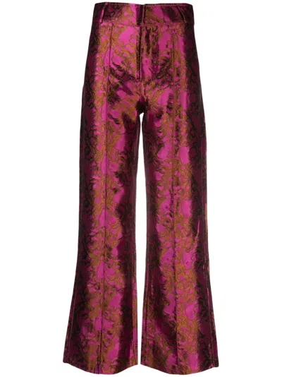 D'estree Yoshitomo Jacquard-hose In Brown
