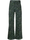 D'estree Yoshitomo Jacquard Trousers In Green