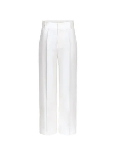 D'estree Yoshitomo Pleated Trousers In White