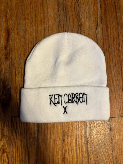 Pre-owned Destroy Lonely X Ken Carson Xman Tour Vip Beanie In White