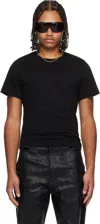 Det Blev Sent Black Cropped T-shirt In Black