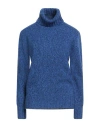 Details Woman Turtleneck Blue Size S Wool