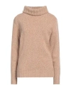 Details Woman Turtleneck Camel Size Xl Wool