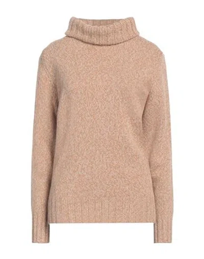 Details Woman Turtleneck Camel Size Xl Wool
