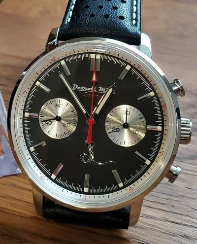 Pre-owned Detroit Mint Cobra Mechanical Chronograph Black Reverse Panda Ford V Ferrari