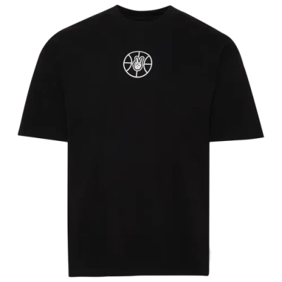 Deuce Mens  Basketball Badge T-shirt In Black/white