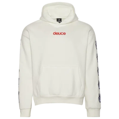 Deuce Mens  Street Hoodie In White/red/black