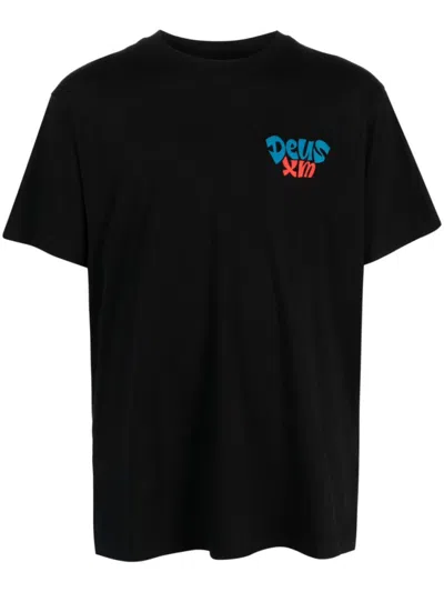 Deus Black Graphic Print T-shirt