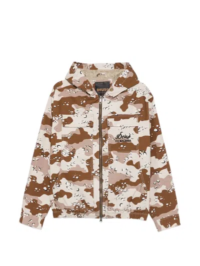 Deus Camouflage Hooded Jacket In Multi