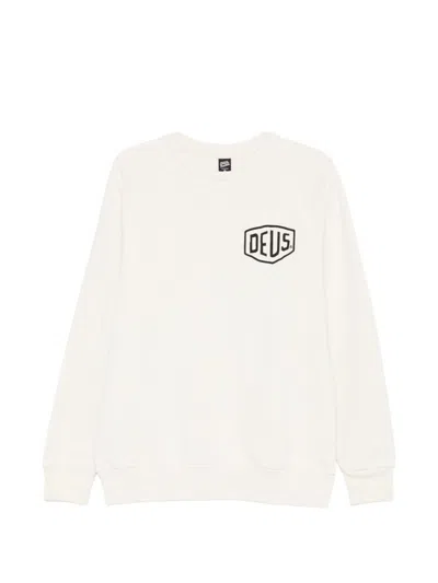 Deus Crew Neck Sweatshirt With Logo In Blue