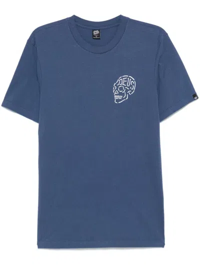 Deus Dark Blue Venice Skull T-shirt