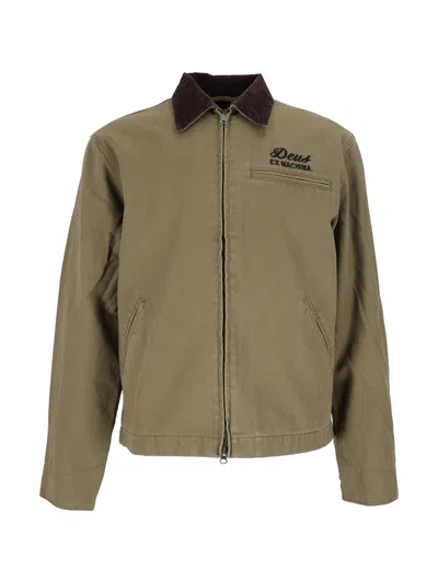 Deus Ex Machina Address Workwear Jacket In Green