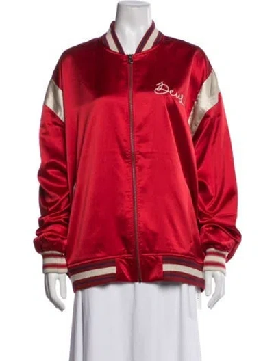 Pre-owned Deus Ex Machina Bomber Jacket In Red
