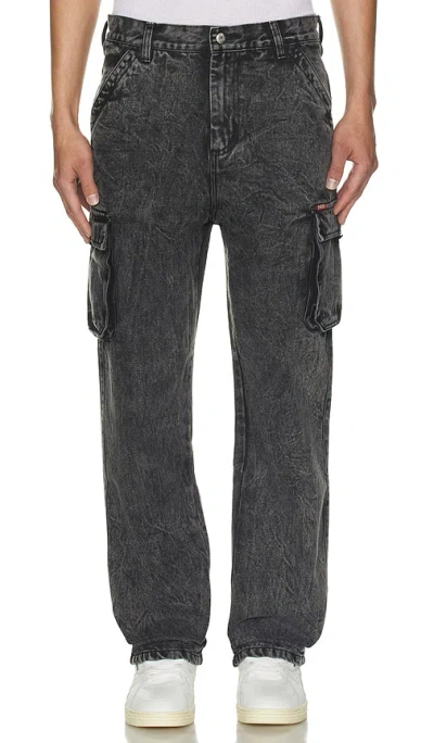 Deus Ex Machina Burly Cargo Pant In Mid Black