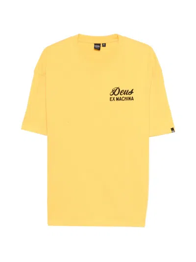 Deus Ex Machina Canggu Cotton T-shirt In Yellow