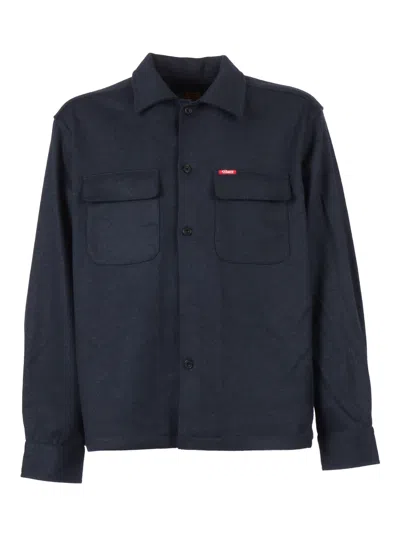 Deus Ex Machina Clayton Wool Shirt In Blue