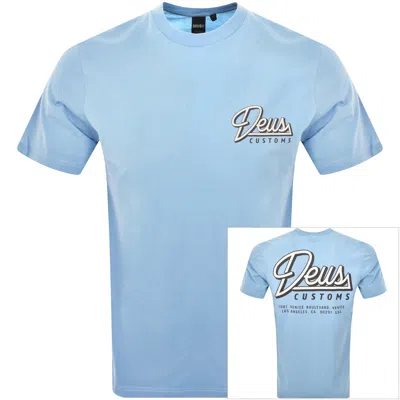 Deus Ex Machina Conduit Box Fit T Shirt Blue