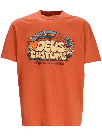Deus Ex Machina Connection T-shirt In Orange