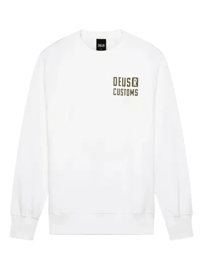 Deus Ex Machina Crew Neck Sweatshirt In White