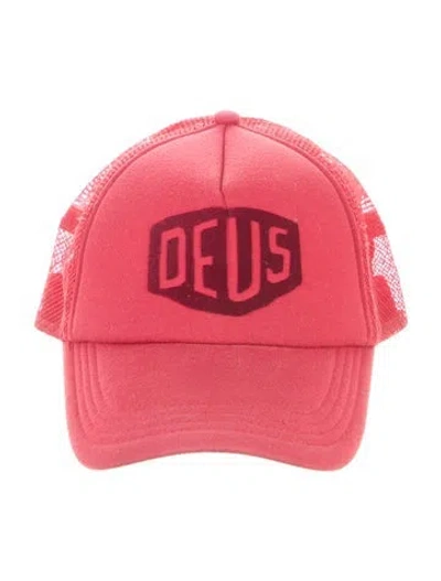 Pre-owned Deus Ex Machina Curved Logo Hat In Red