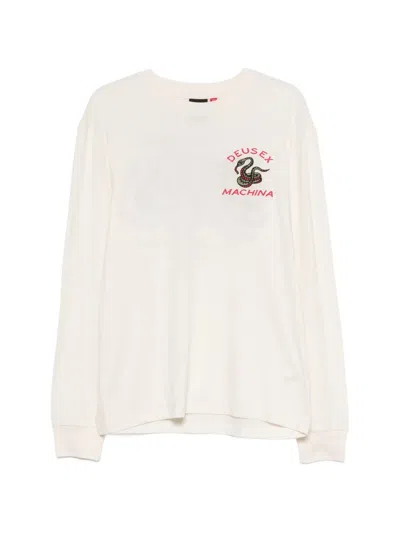 Deus Ex Machina Danger Noodle Graphic-print Long-sleeves T-shirt In White