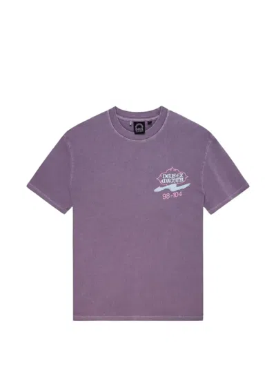 Deus Ex Machina Easy Peacey Graphic-print T-shirt In Purple