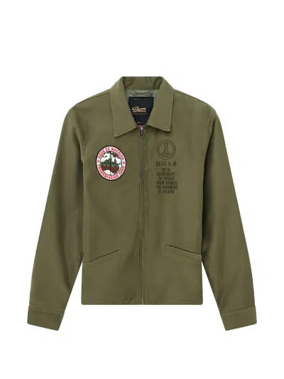 Deus Ex Machina Fugazi Souvenir Zip-up Jacket In Green