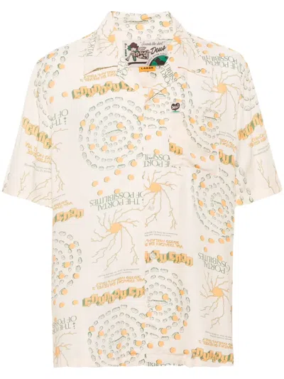 Deus Ex Machina Graphic-print Shirt In Neutrals