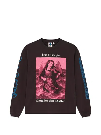 Deus Ex Machina Graphic-print Long-sleeved T-shirt In Gray