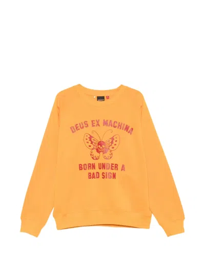 Deus Ex Machina Graphic-print Raglan-sleeve Sweater In Yellow