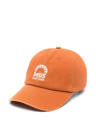 Deus Ex Machina Logo-embroidered Baseball Cap In Brown