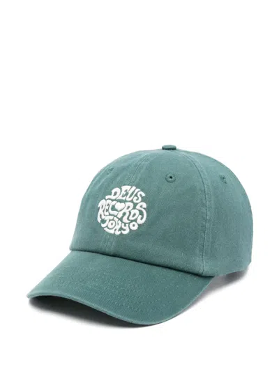 Deus Ex Machina Logo-embroidered Baseball Cap In Green