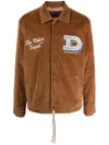 Deus Ex Machina Logo-patch Corduroy Shirt Jacket In Brown