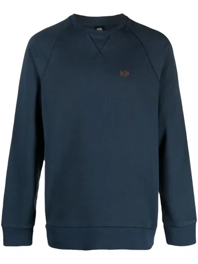 Deus Ex Machina Logo-patch Crew Neck Jumper In Blau