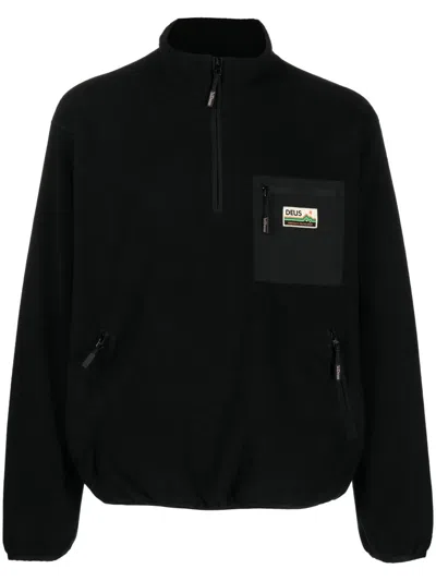 Deus Ex Machina Logo-patch Long-sleeve Jumper In 黑色