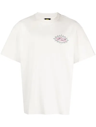 Deus Ex Machina Logo-print Cotton T-shirt In Neutrals