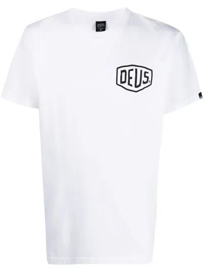 Deus Ex Machina Logo-print Cotton T-shirt In White