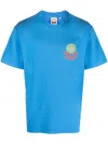 Deus Ex Machina Logo-print Recycled Cotton T-shirt In Blue