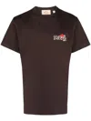 Deus Ex Machina Logo-print Recycled Cotton T-shirt In Brown