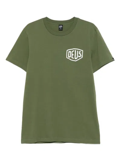Deus Ex Machina Logo-print T-shirt In Green