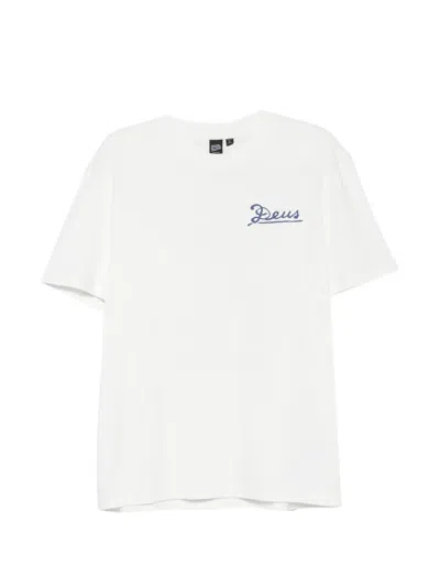 Deus Ex Machina Logo-print Graphic-print T-shirt In White